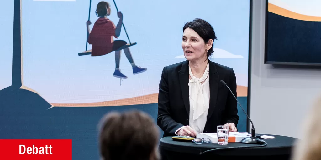 Marit Skivenes bekymrer seg over at Norge er i utakt med noen andre land. Hun burde heller være stolt over at Norge nå endelig er i forkant, skriver Jan Myhre. Bildet er fra framleggingen av barnevernsutvalgets rapport. Sivenes ledet utvalget. 